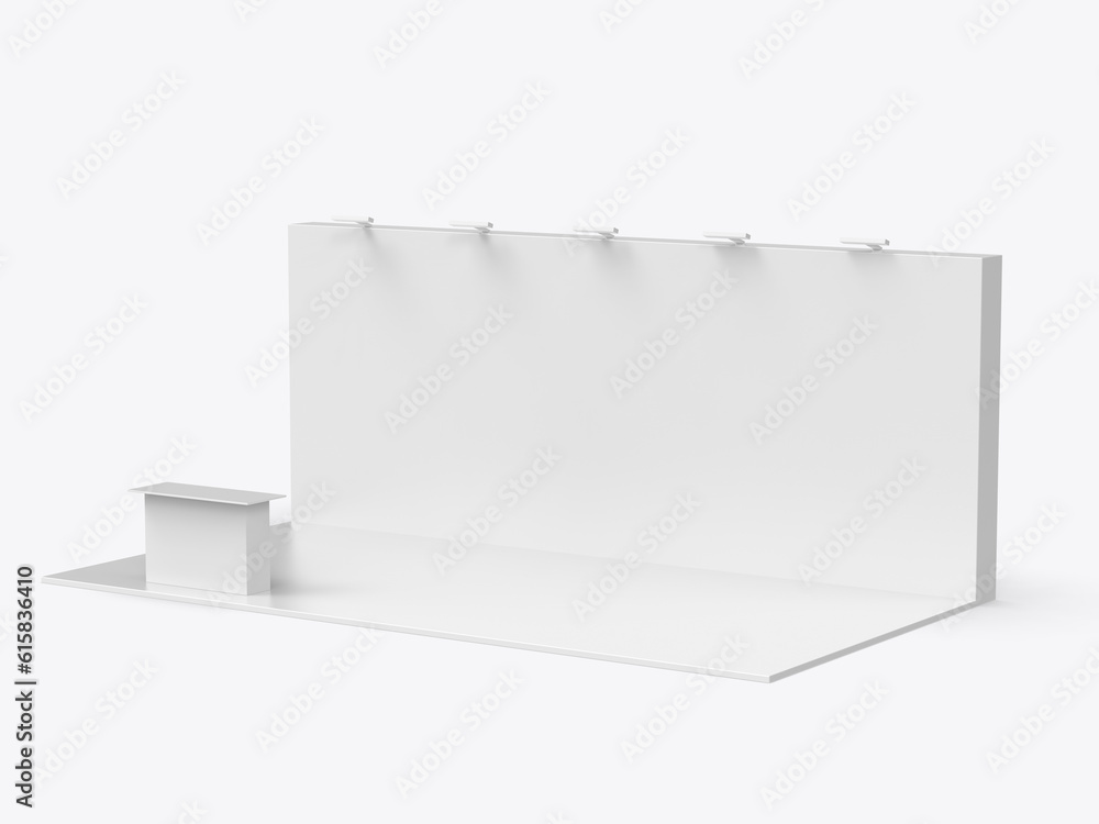 Trade show booth 3d blank white template, illustration. Trade show booth 3d blank white template, illustration.