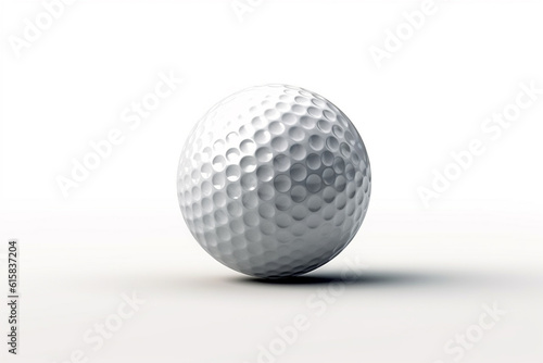 Golf ball on white background. AI generative.