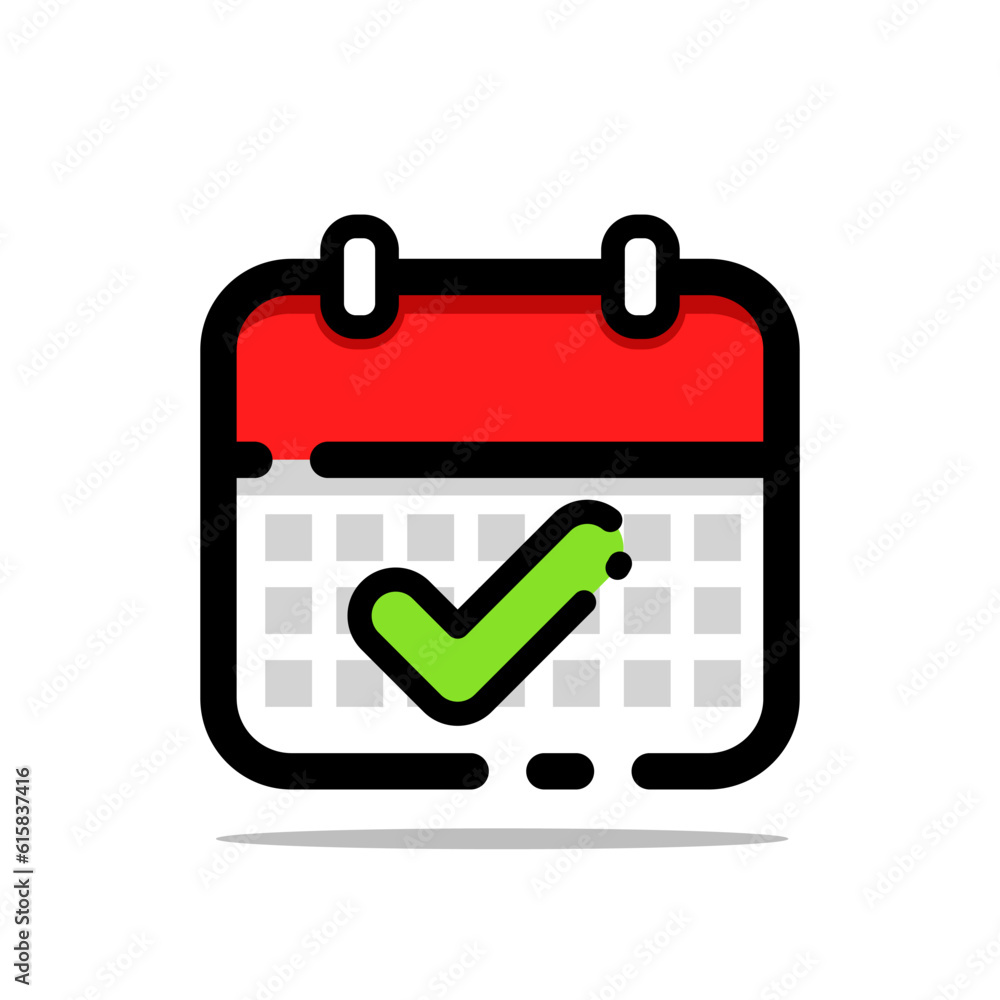 calendar icon vector filled outline icon vector icon flat design illustration isolated calendar icon vector filled outline icon vector icon flat design illustration isolated