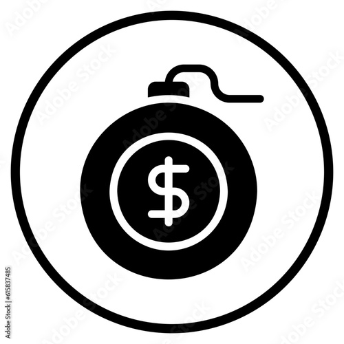 bankruptcy glyph icon