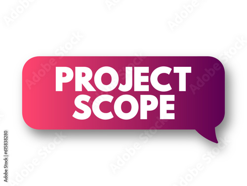 Project Scope is the part of project planning that involves determining and documenting a list of specific project goals, text concept background