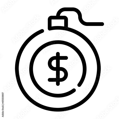 bankruptcy line icon