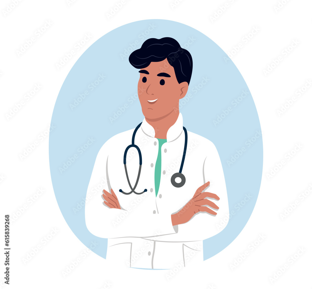 Avatar of a smiling doctor, medical worker. Avatar of a smiling doctor, medical worker.