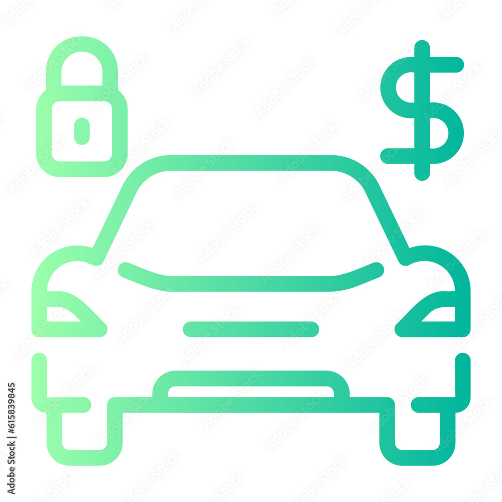 Obraz premium car insurance gradient icon