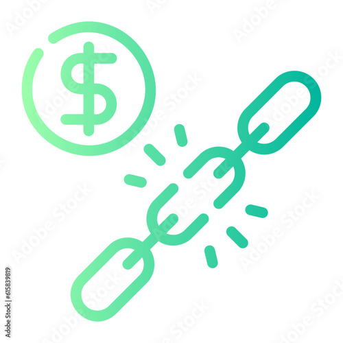 broken gradient icon