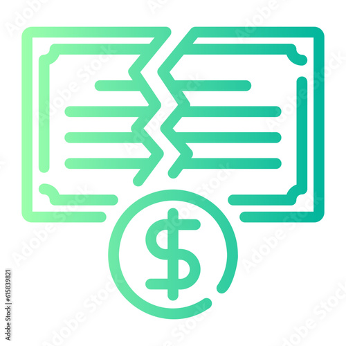 broken gradient icon
