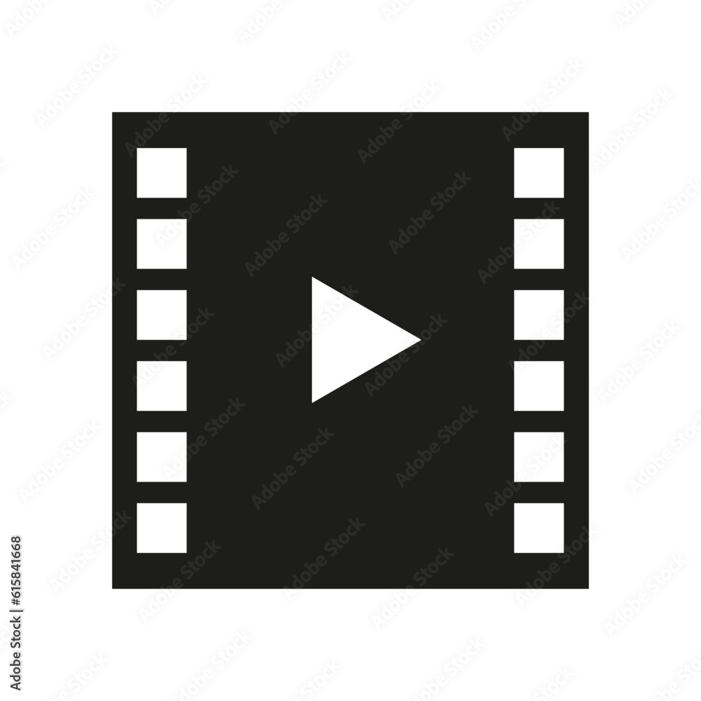 Film icon. Movie, Play video icon. Vector illustration. stock image. Film icon. Movie, Play video icon. Vector illustration. stock image.