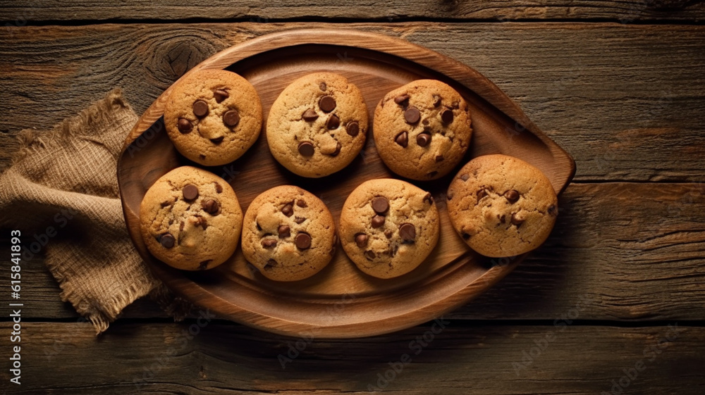 cookies on wooden table cookies on wooden table