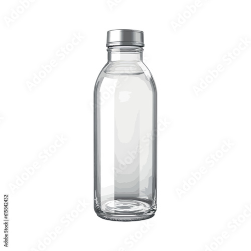 Transparent glass bottle photo