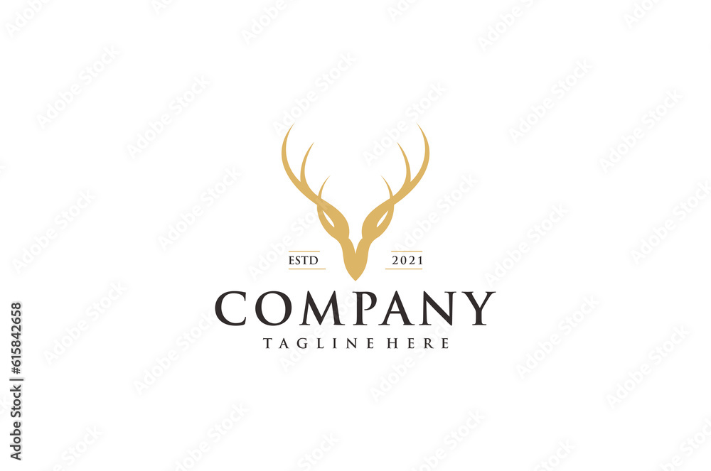 Deer logo design template Deer logo design template
