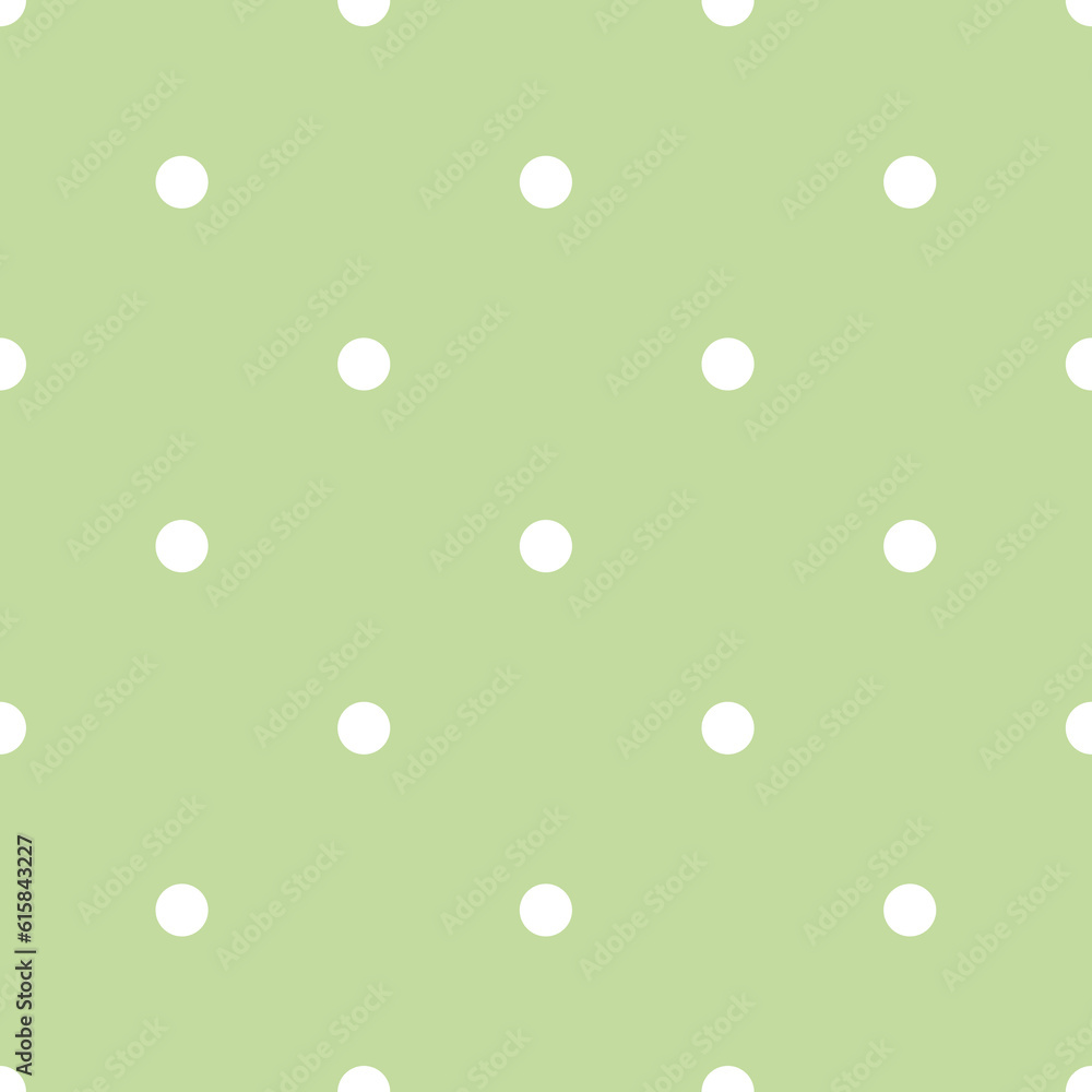 Green and White Large Polka Dots Pattern Repeat Background Green and White Large Polka Dots Pattern Repeat Background