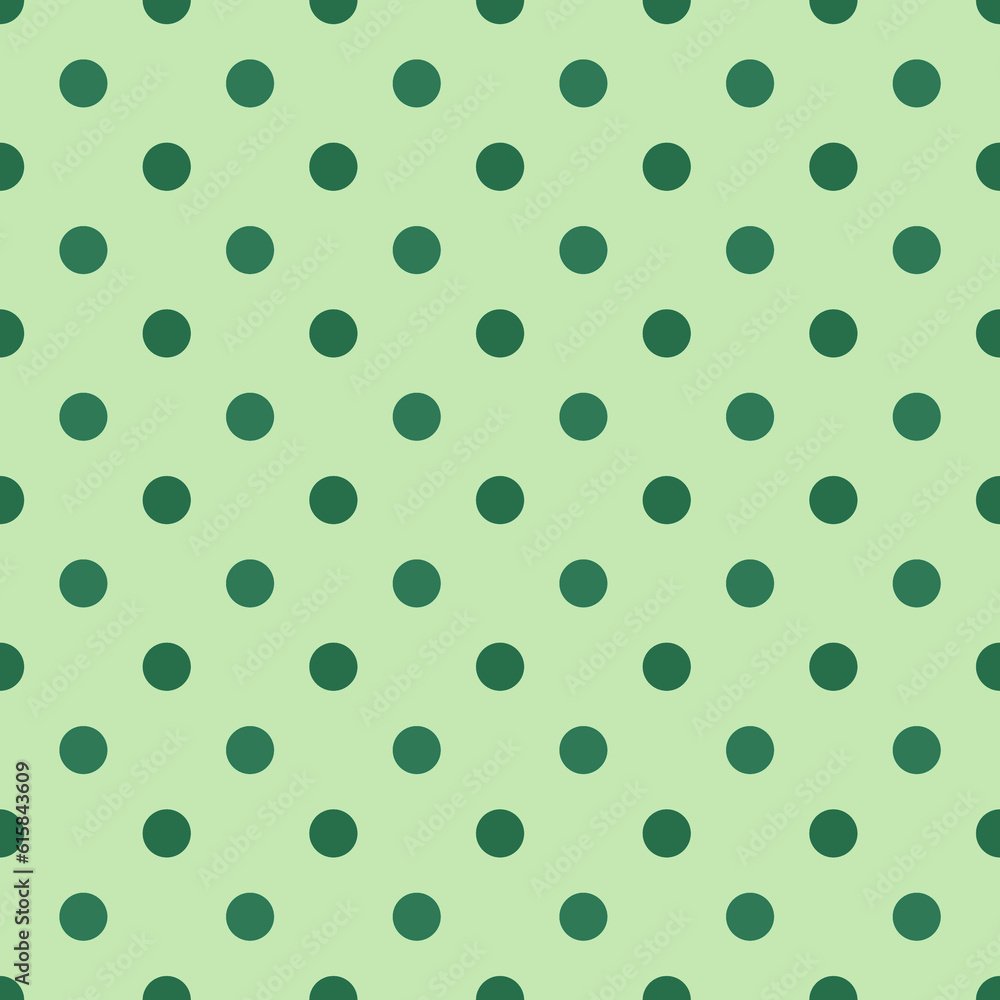 Green Polka Dots Pattern Repeat Background