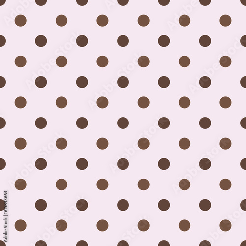 Brown Polka Dots Pattern Repeat Background