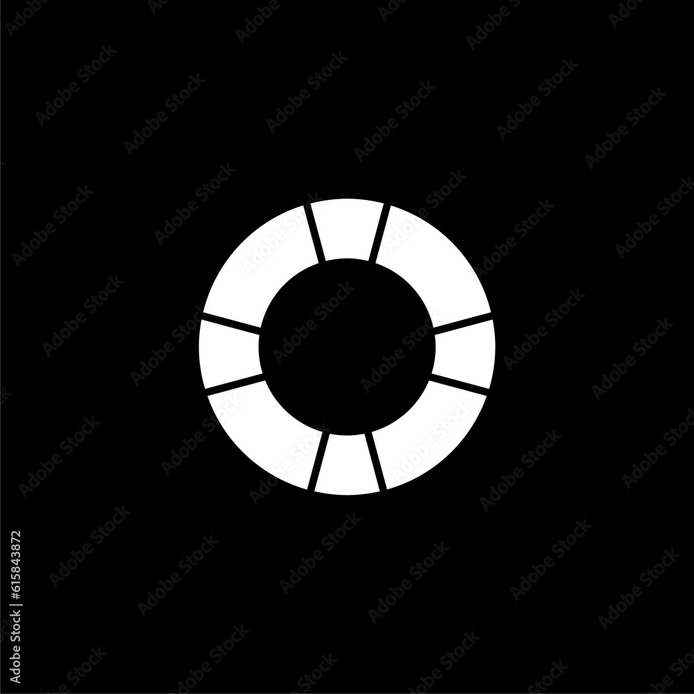 Tire floating icon Swimming tire isolated on black background Tire floating icon Swimming tire isolated on black background