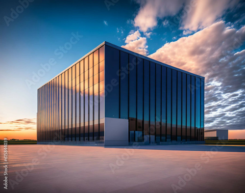 A modern building made of glass