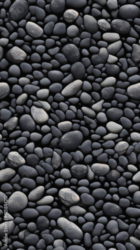 Seamless pattern of grey pebbles