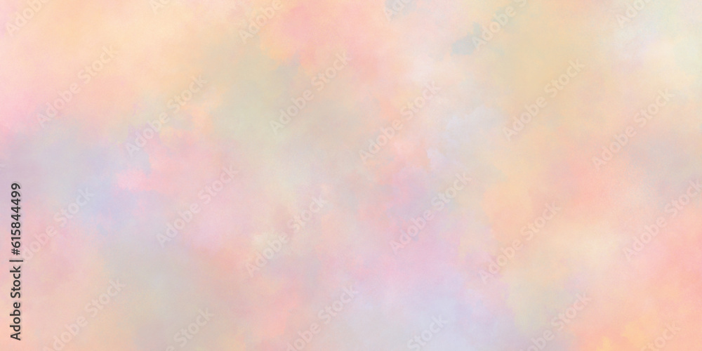 Abstract brush painted watercolor background with watercolor stains, Bright multicolor background with pink and blue colors for wallpaper, decoration, card, graphics design and web design.	