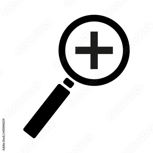 Zoom in icon for web site. Vector illustration. stock image.