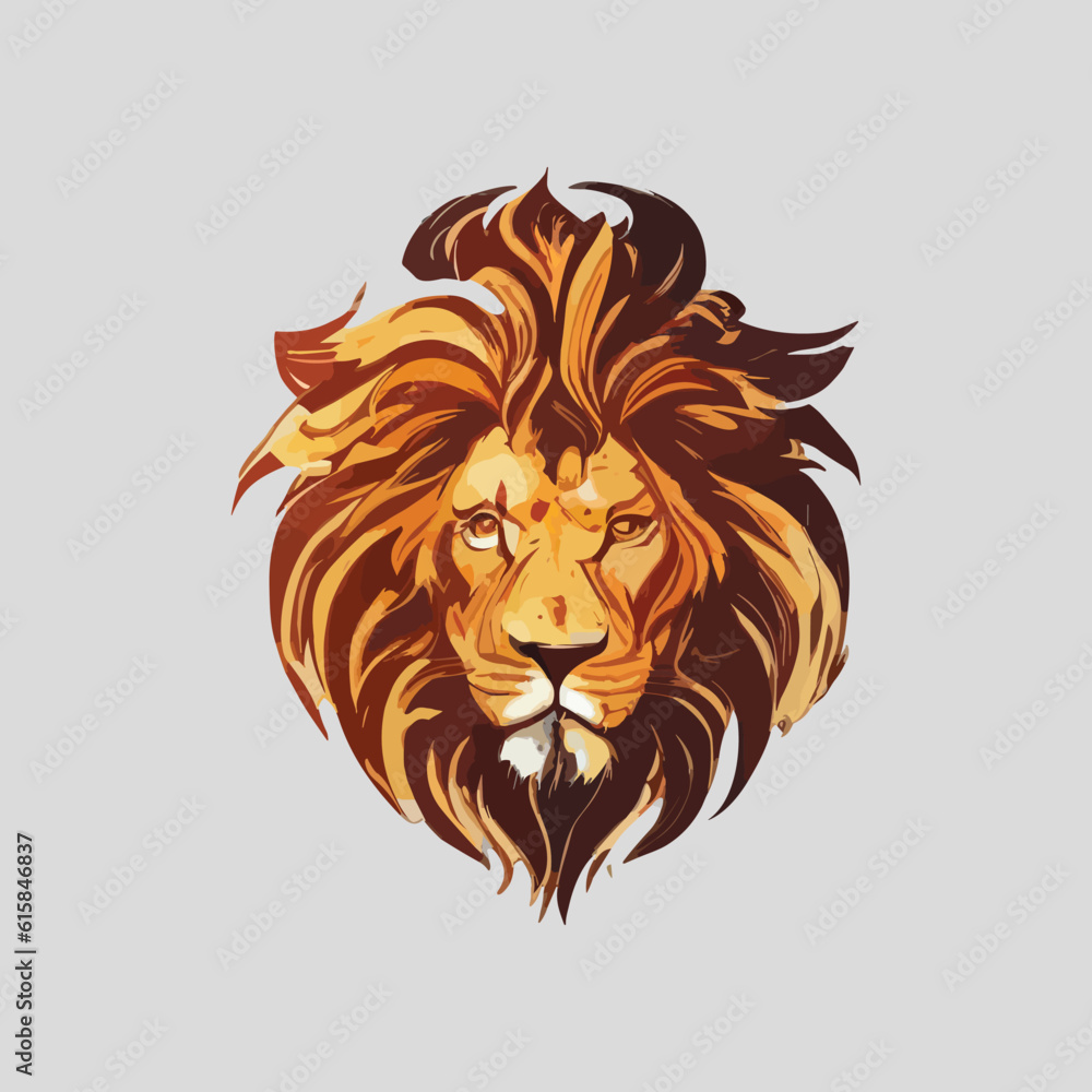 The combination mark logo Abstract lion logo The combination mark logo Abstract lion logo