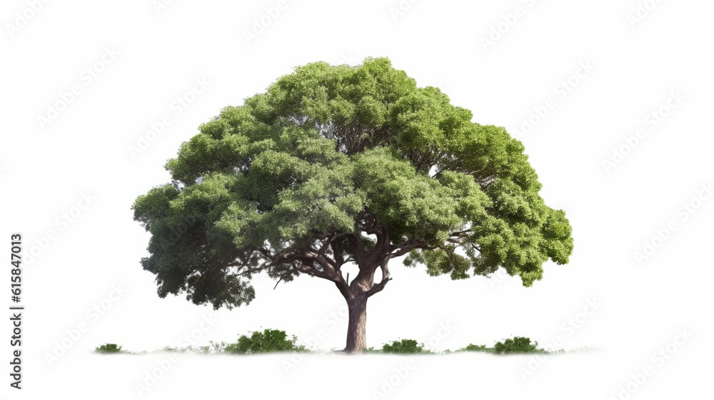 big tree isolate on white background
