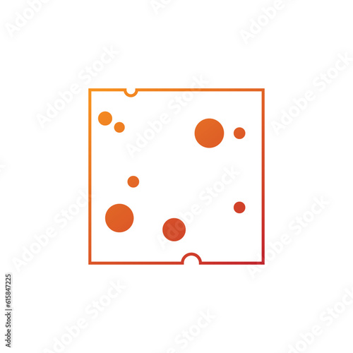 gradient Cheese slice icon. Element of dairy products. Premium quality graphic design. Signs, symbols collection icon for websites, web design, mobile app on white background