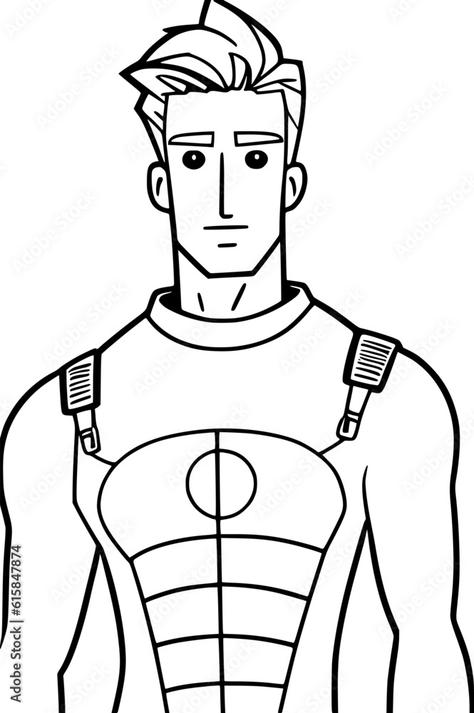 black and white of man cartoon black and white of man cartoon