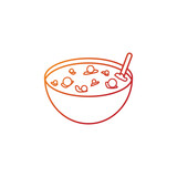 Gradient Porridge icon. Element of food for mobile concept and web apps. Thin line Porridge icon can be used for web and mobile. Premium icon on white background