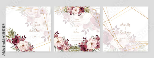 colorful colourful floral flower vector elegant hand drawing wedding invitation floral design watercolor