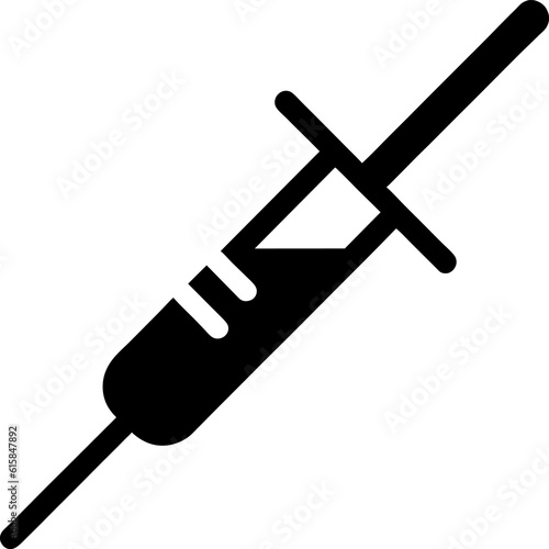black syringe icon