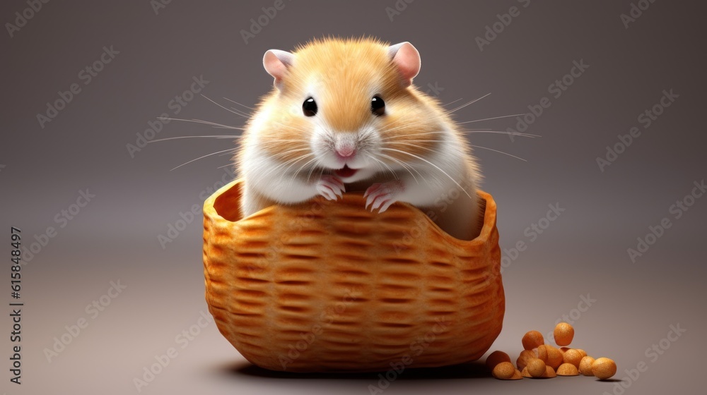 hamster in a basket hamster in a basket