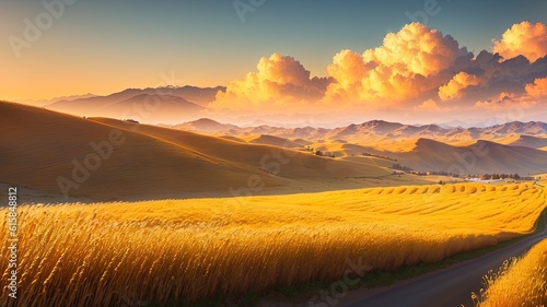 Sunset. Rural landscape at summer. © McClerish