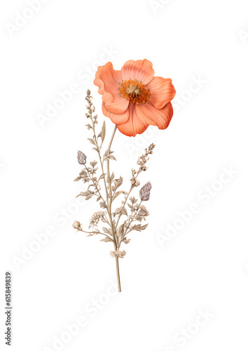 pink rose isolated on white background