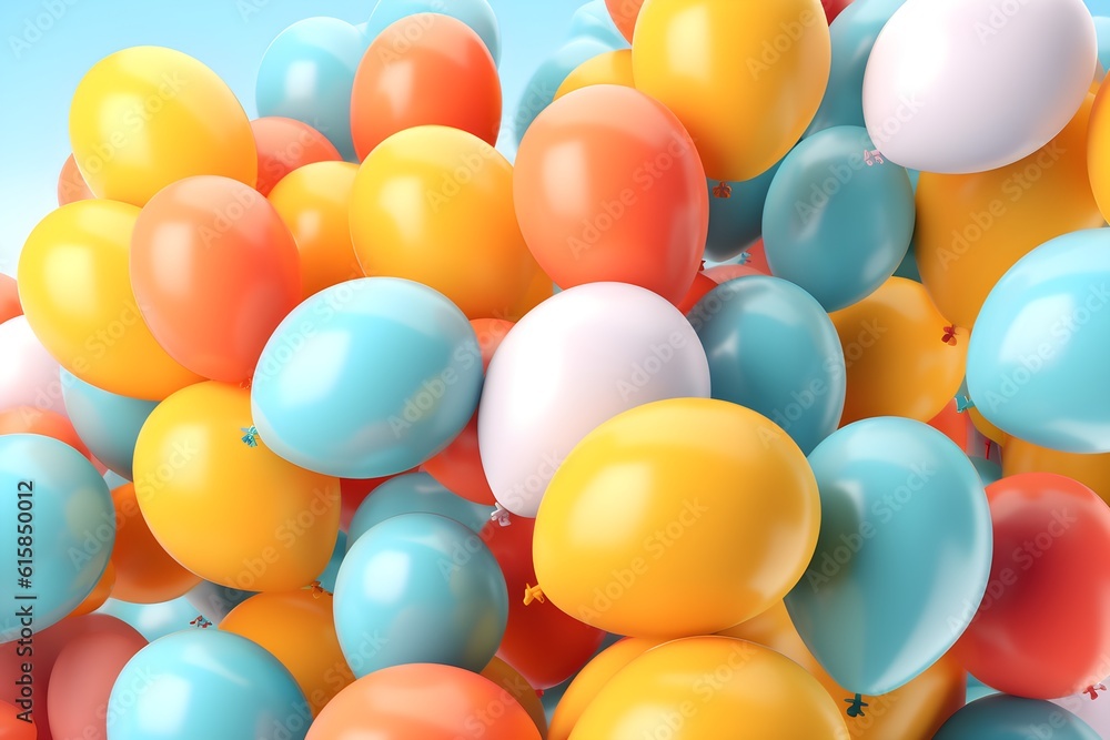 Multicoloured Party balloons background, Colourful Party Balloons backdrop of Birthday card, banner or cover Multicoloured Party balloons background, Colourful Party Balloons backdrop of Birthday card, banner or cover