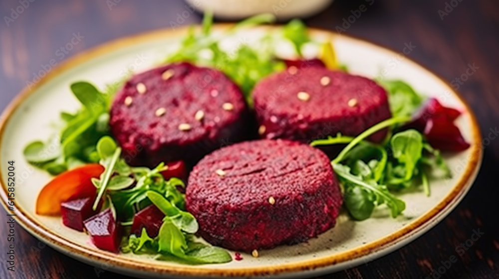 Savory Cutlets with Zesty Couscous and Peppery Arugula. Generative AI Savory Cutlets with Zesty Couscous and Peppery Arugula. Generative AI