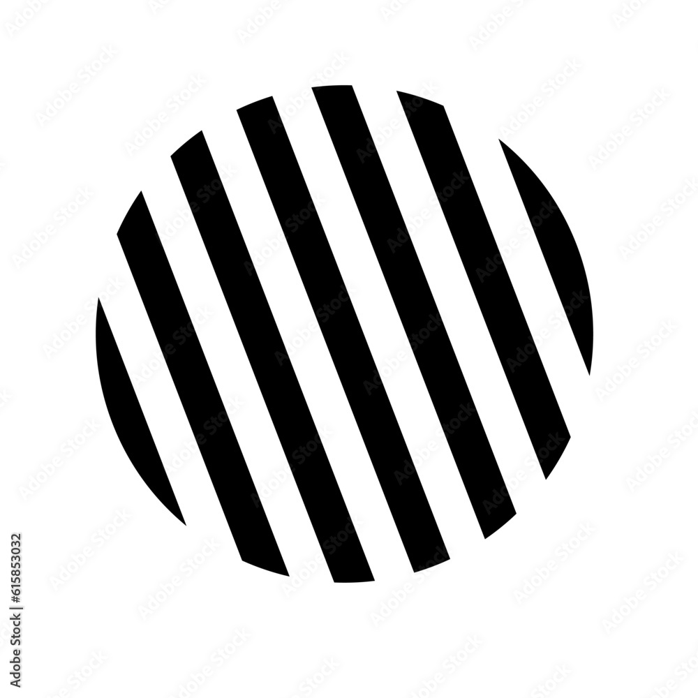 Fototapeta premium circle of lines, geometric shape. Vector illustration. stock image.