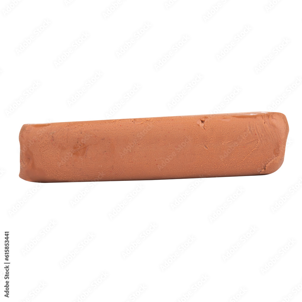 plasticine brown lump isolated on white background plasticine brown lump isolated on white background