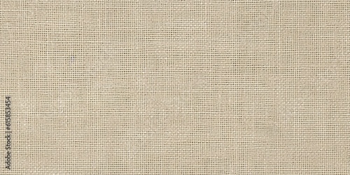 Natural Cream Linen Texture Background. Seamless Pattern. Organic Yarn Close Up Weave Fabric Ribbon Trim Banner, generative ai