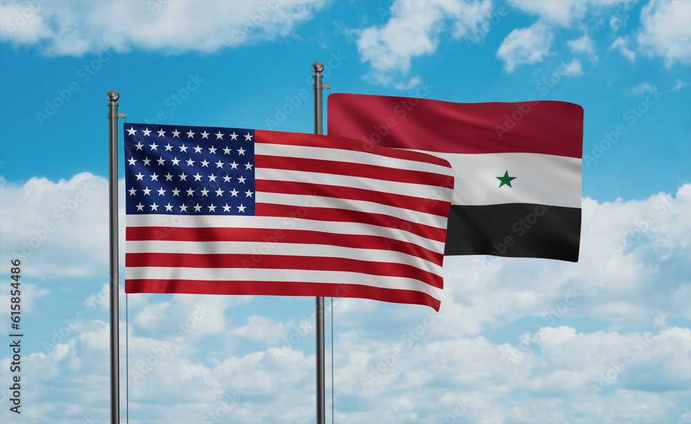 Obraz premium Venezuela and USA flag