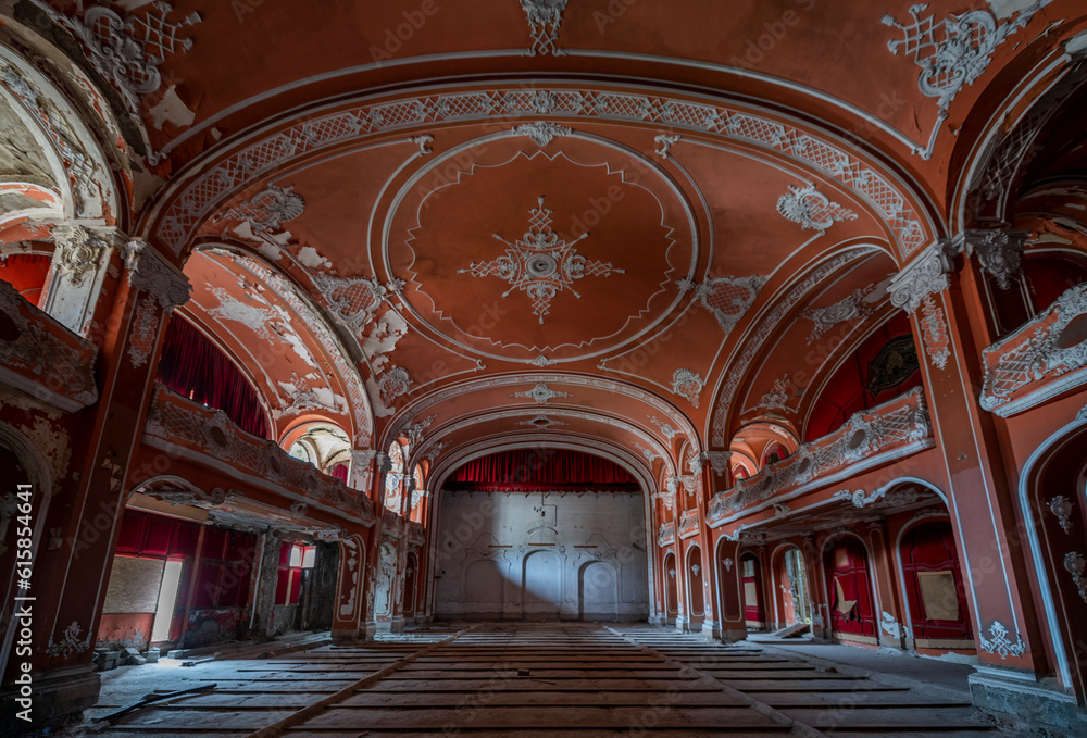 Exploring the Historic Abandoned Red Cinema and Abandoned Red Theatre in Miskolc, HungaryJourney Through Time and Culture