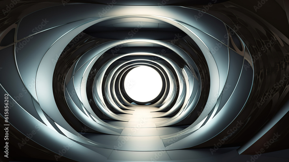 Obraz premium Infinity inside, abstract environmental backgrounds. Generative Ai