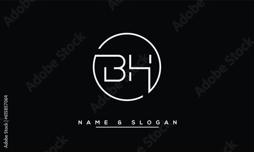 BH,  HB,  B,  H   Abstract  Letters  Logo  Monogram