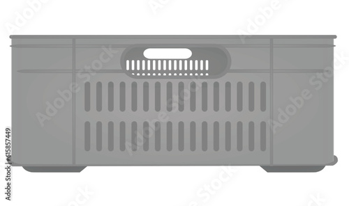 Empty plastic crate. vector illustration