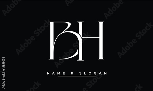 BH,  HB,  B,  H   Abstract  Letters  Logo  Monogram