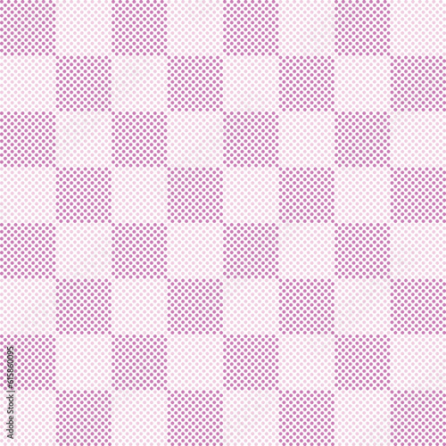 Seamless gingham pattern with bright coloured flowers with pink undertones, for dress, scarf, skirt, picnic tablecloth, other fabric design