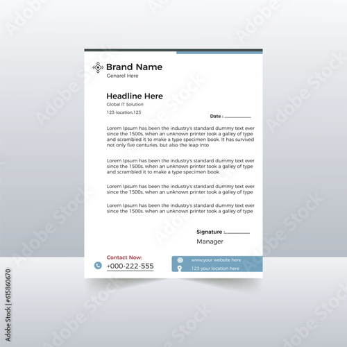 corporate letter head design template