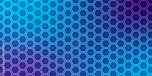 Hexagonal abstract Blue color background design. Vector illustration.