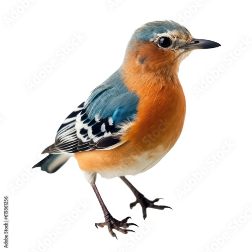 robin isolated on transparent background cutout