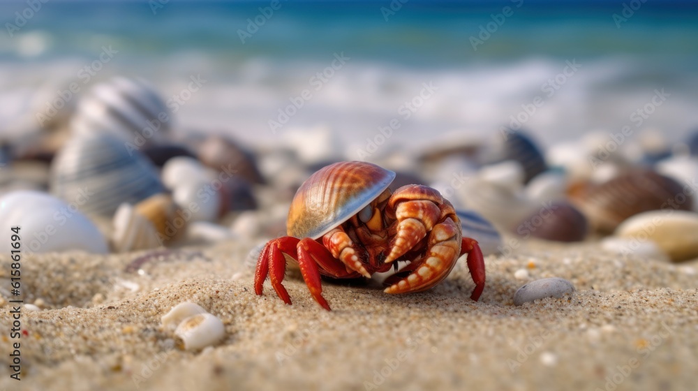 hermit crab on beach