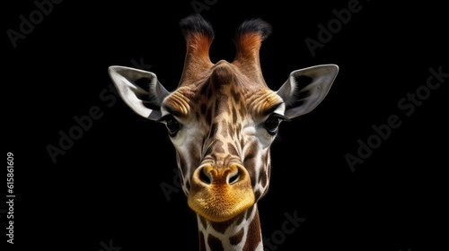 giraffe head isolated © Aqib