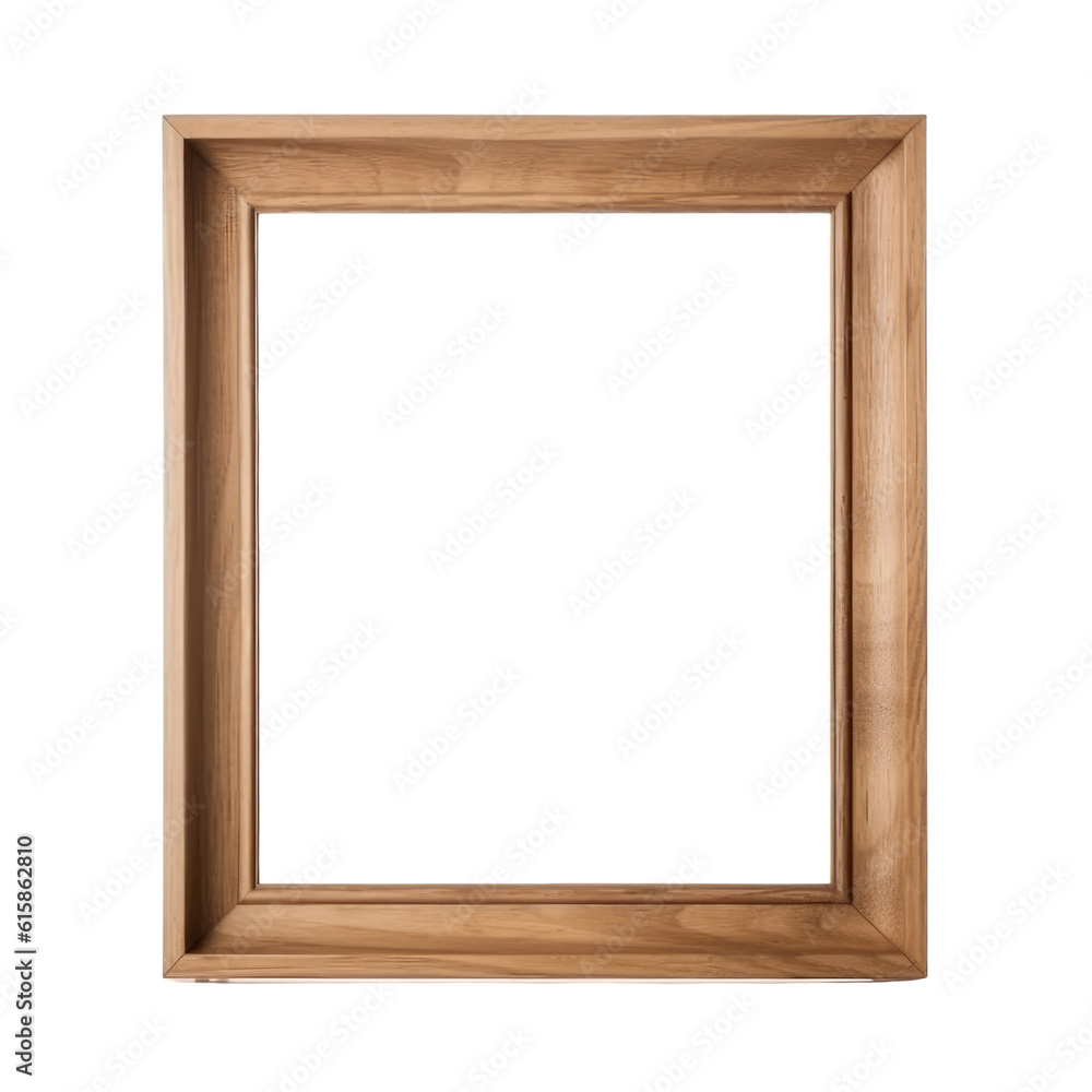 wooden picture frame isolated on transparent background cutout wooden picture frame isolated on transparent background cutout